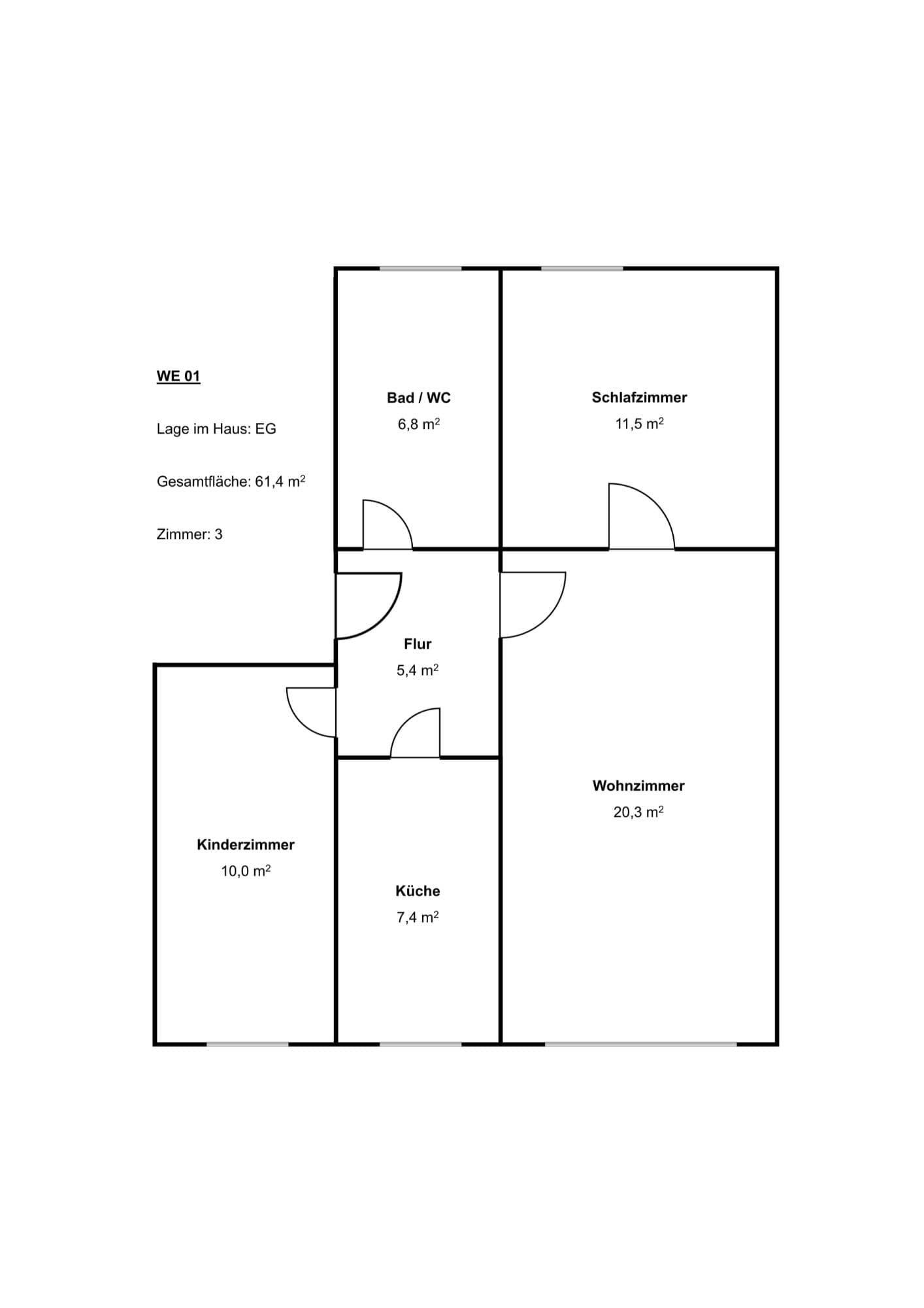 3-Zimmer-Wohnung in Ponitz