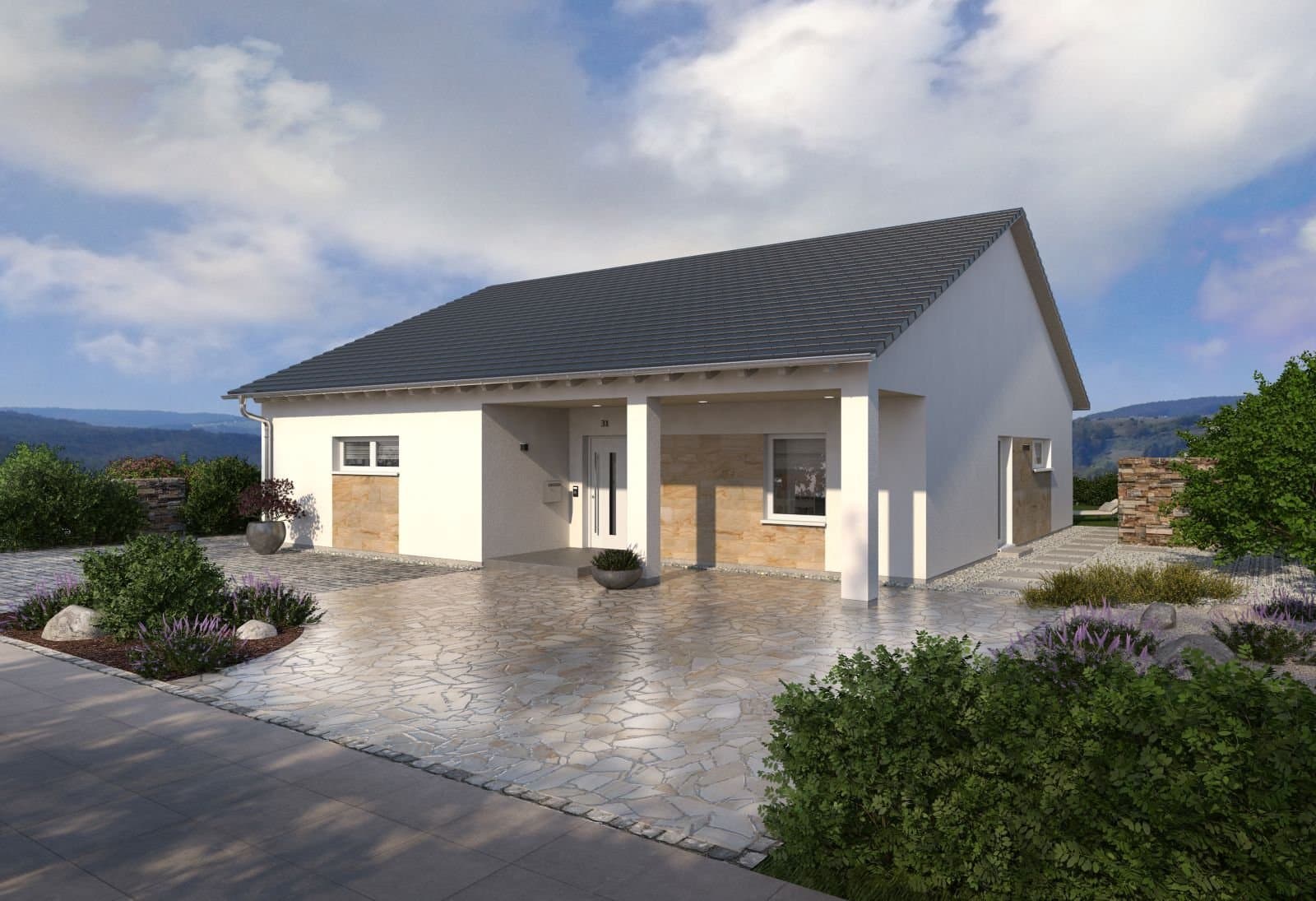 Luxus Bungalow als Aktionshaus, Effiz incl. Keller und Grundstück