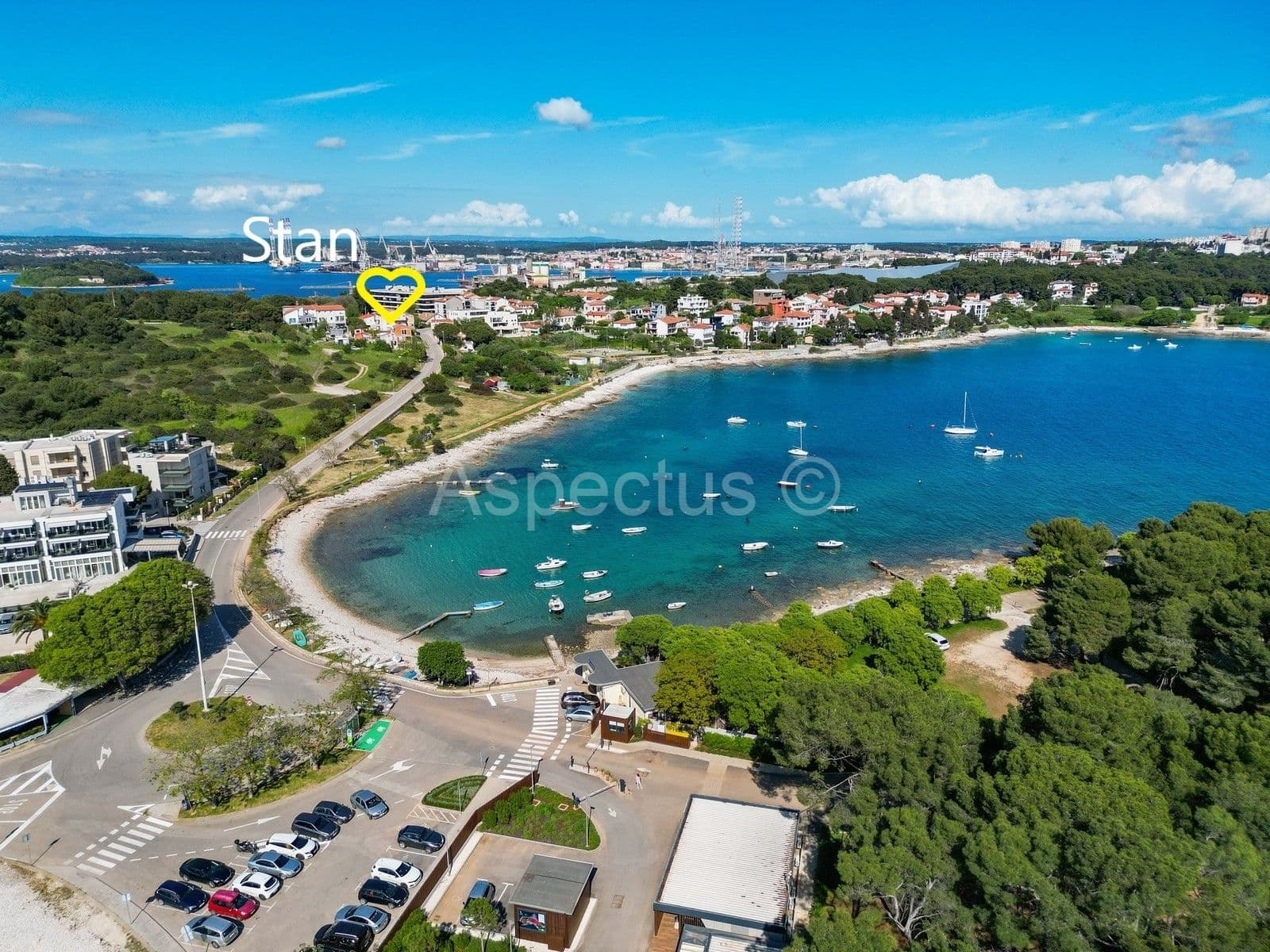 Dachgeschosswohnung mit Panoramablick auf das Meer, Pula, Stoja | Istrien