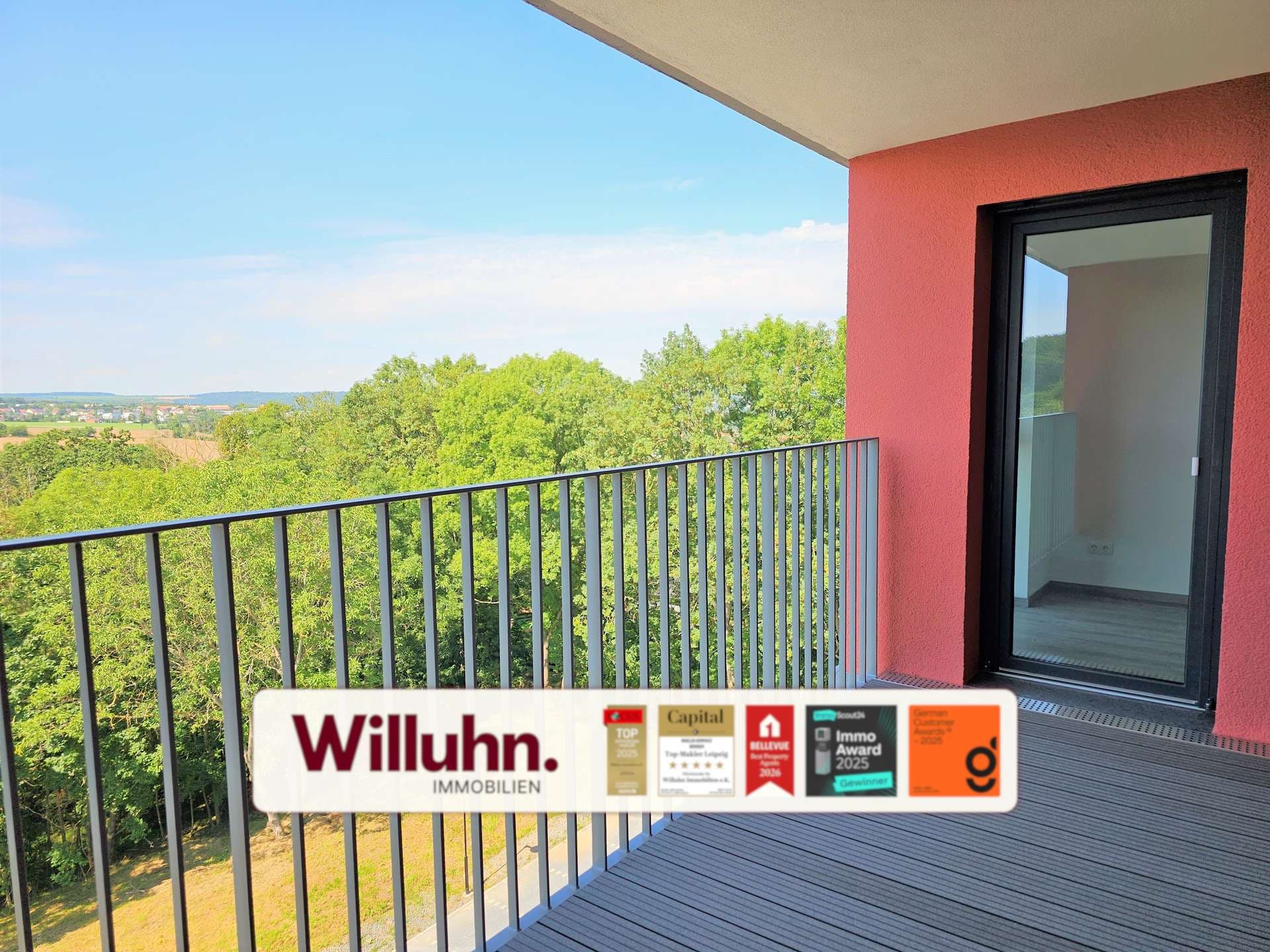 Schöne Neubau-Wohnung am Waldrand mit Westbalkon l Wärmepumpe l Fußbodenheizung
