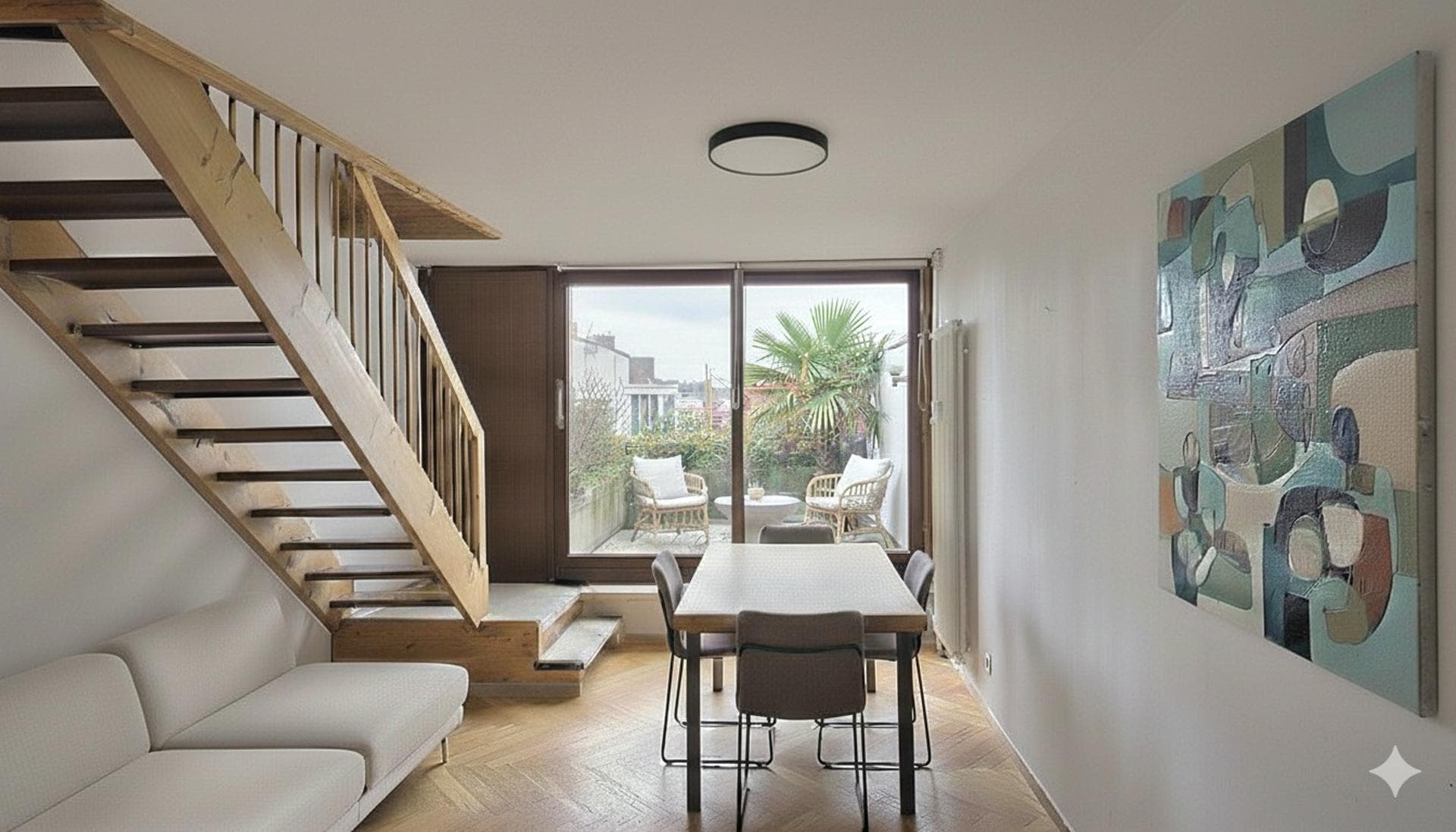 Helle Maisonette mit traumhafter Dachterrasse in Bestlage von FFB-Buchenau