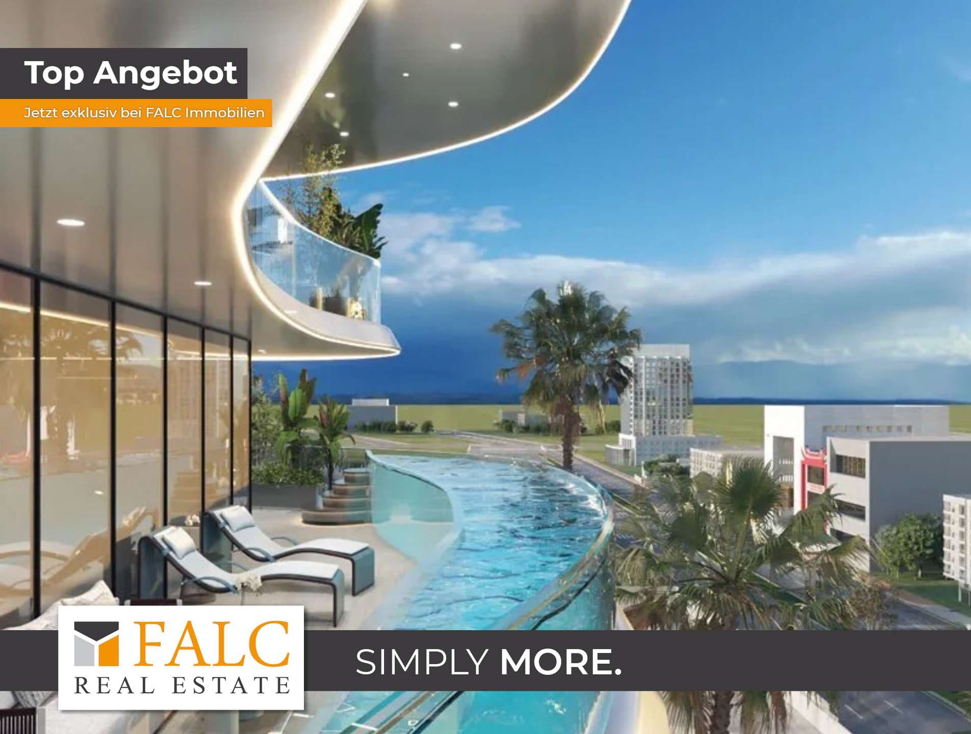 Privater Pool inklusive – 3-Zimmerwohnung in Dubai