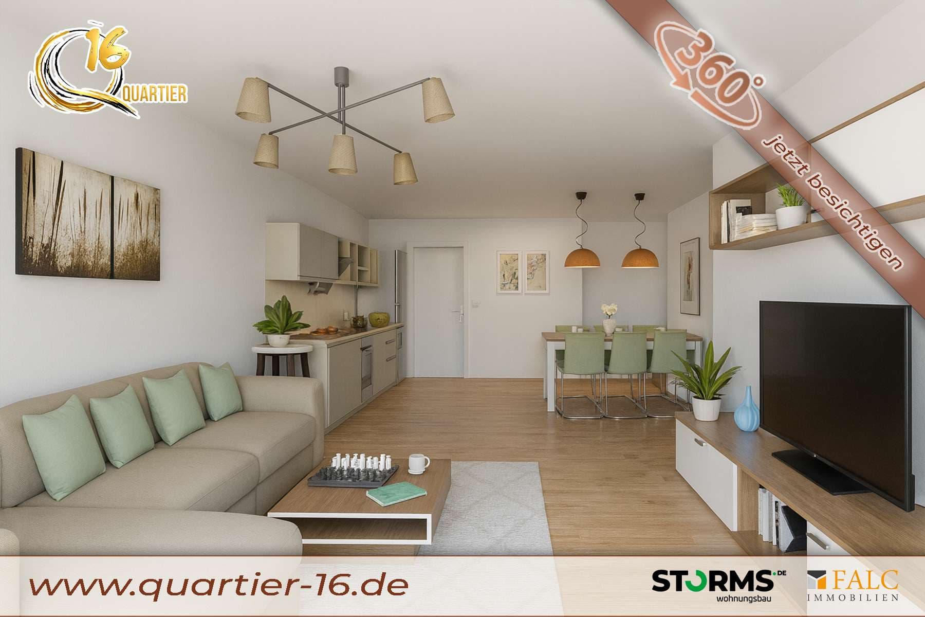 Obergeschosswohnung (WE-7) - 85,69 m² - 2 Zimmer