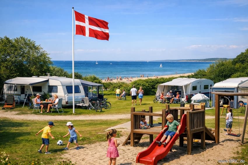 Campingplatz in Dänemark - küstennahe Lage, nahe deutscher Grenze, Betreiberunterkunft
