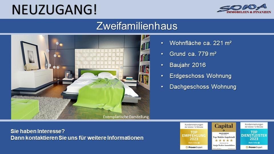 Modernes Zweifamilienhaus mit Garten in Rohrenfels zu verkaufen - Ein Objekt von Ihrem Immobilienpartner SOWA Immobilien und Finanzen