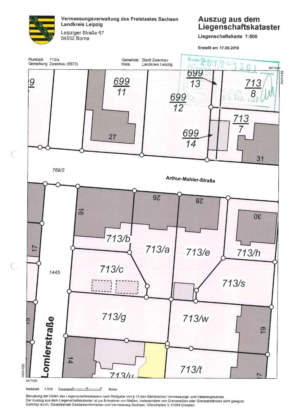 Grundstück mit Projektierung+positiver Bauvoranfrage für ca. 1.500 m² Wohnfläche