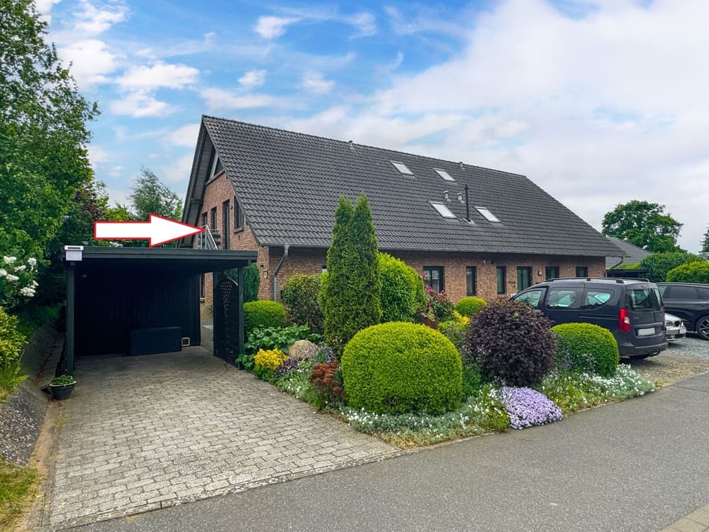 Perfekt für Zwei, nahe Husum und gut vermietet: moderne 2-Zi.-Eigentumswohnung in Rantrum.