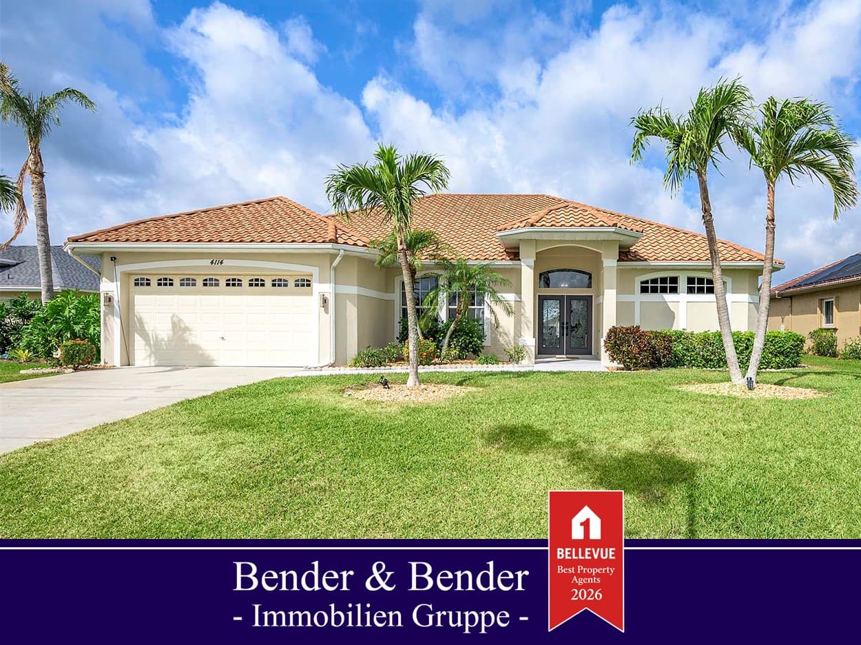 Moderne Villa mit Pool und Bootssteg
in Top-Lage von Cape Coral