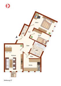 Freie 3 Z.Wohnung Eicken / Zentrumsnah/Aufzug 41061 MG