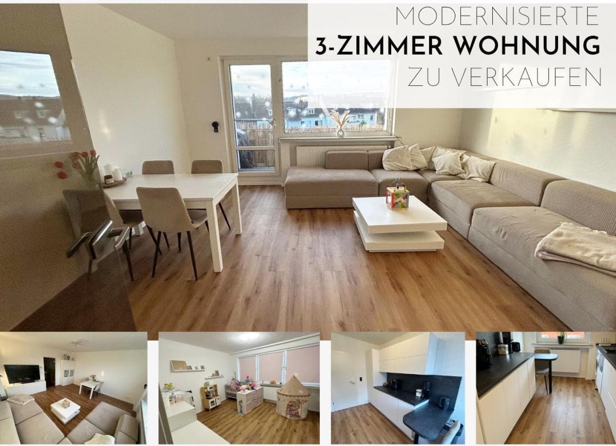 Einziehen & wohlfühlen: Modernisierte 3-Zimmer-Wohnung mit Balkon & Garage in zentraler Lage Wittens