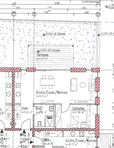 Helle altersgerechte Wohnung im KFW 40 Energiesparhaus Nähe Porta Nigra
