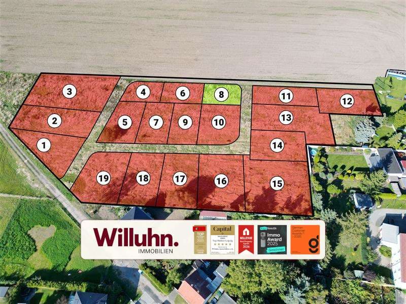 Baugebiet Schwarzer Weg - Bauträgerfrei - ca. 460 QM - 12 Minuten bis Leipzig