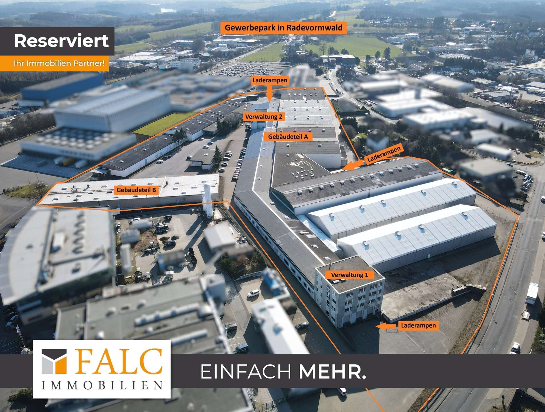 Gewerbeareal mit Logistikhallen, Gefahrgutlager und Entwicklungspotenzial