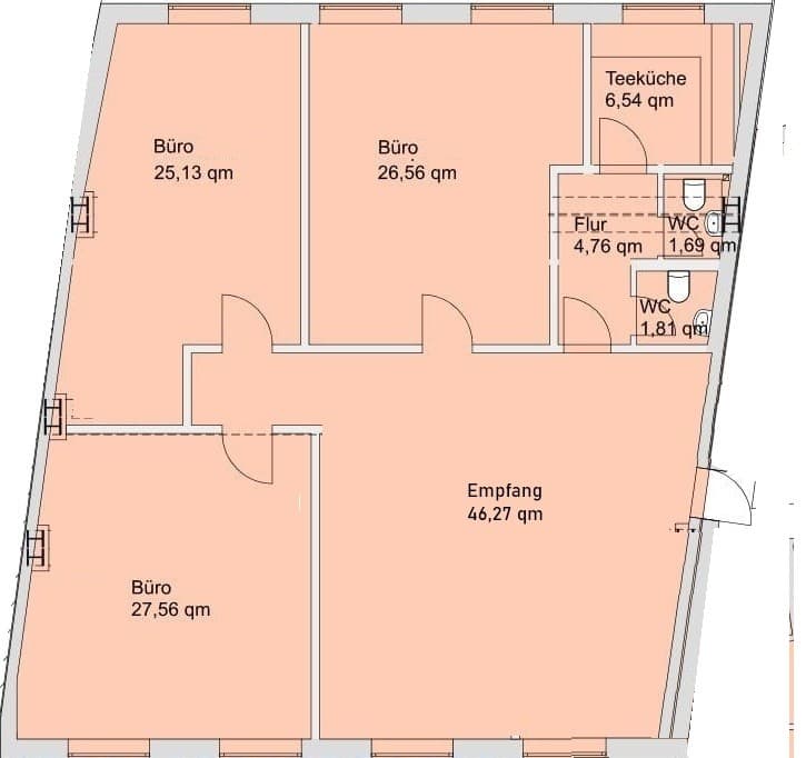 BÜRO: 133m² - Kaiserstraße
