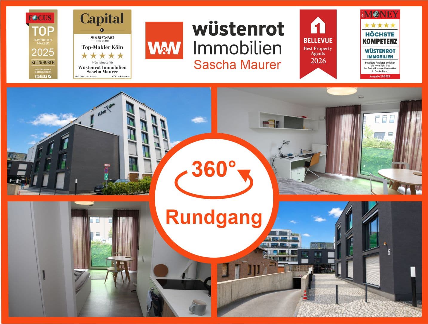 Kapitalanlage in Aachen: Vollmöbliertes Studentenappartement mit stabilem Vermietungskonzept