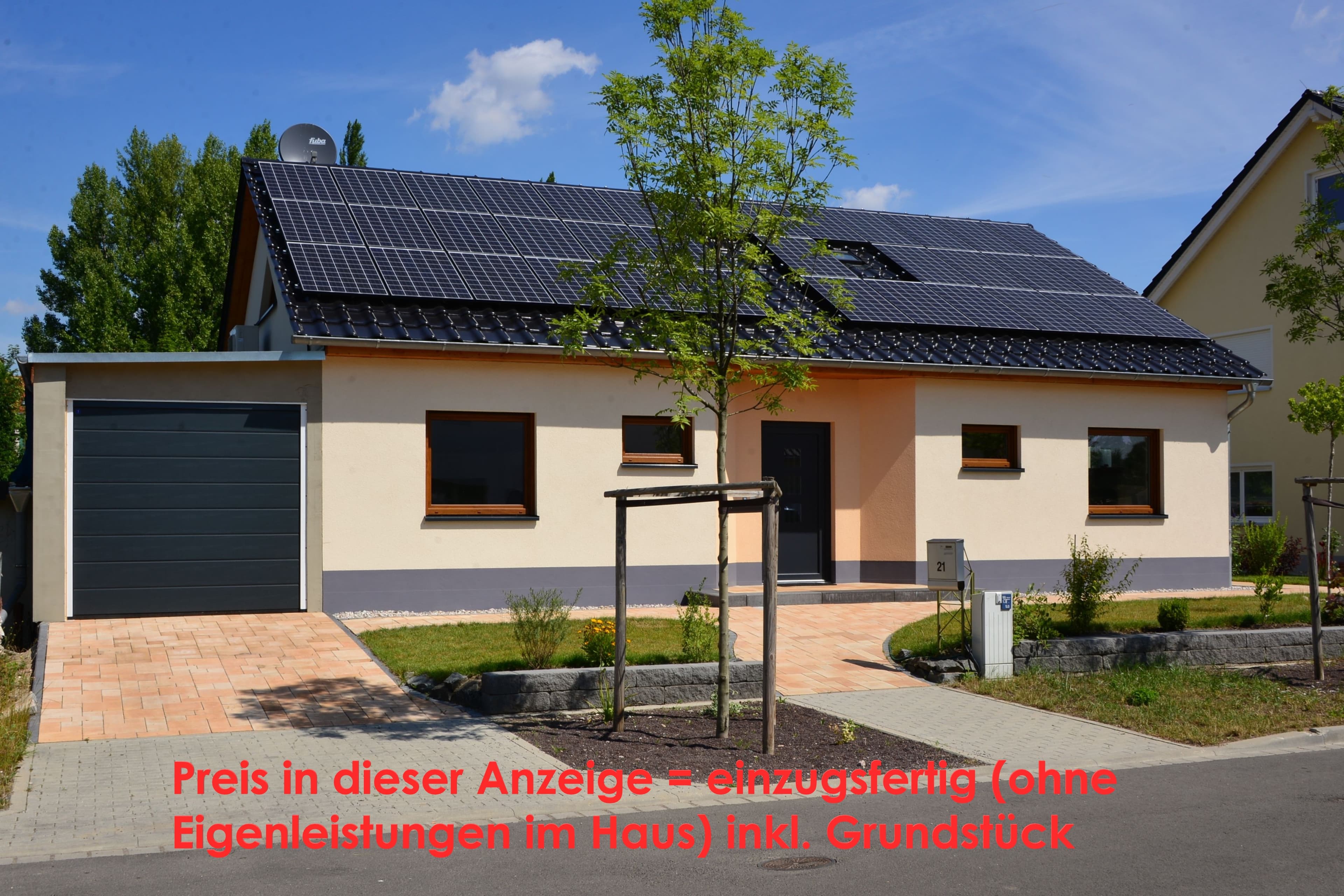 Keine EIGENLEISTUNGEN! Grundstück RÖTHA OT inkl.! 5 Zimmer auf einer Ebene, u.a.m. FBH, L-W-Wärmepumpe, Ton-Dachsteine, Raum-Konzept variabel