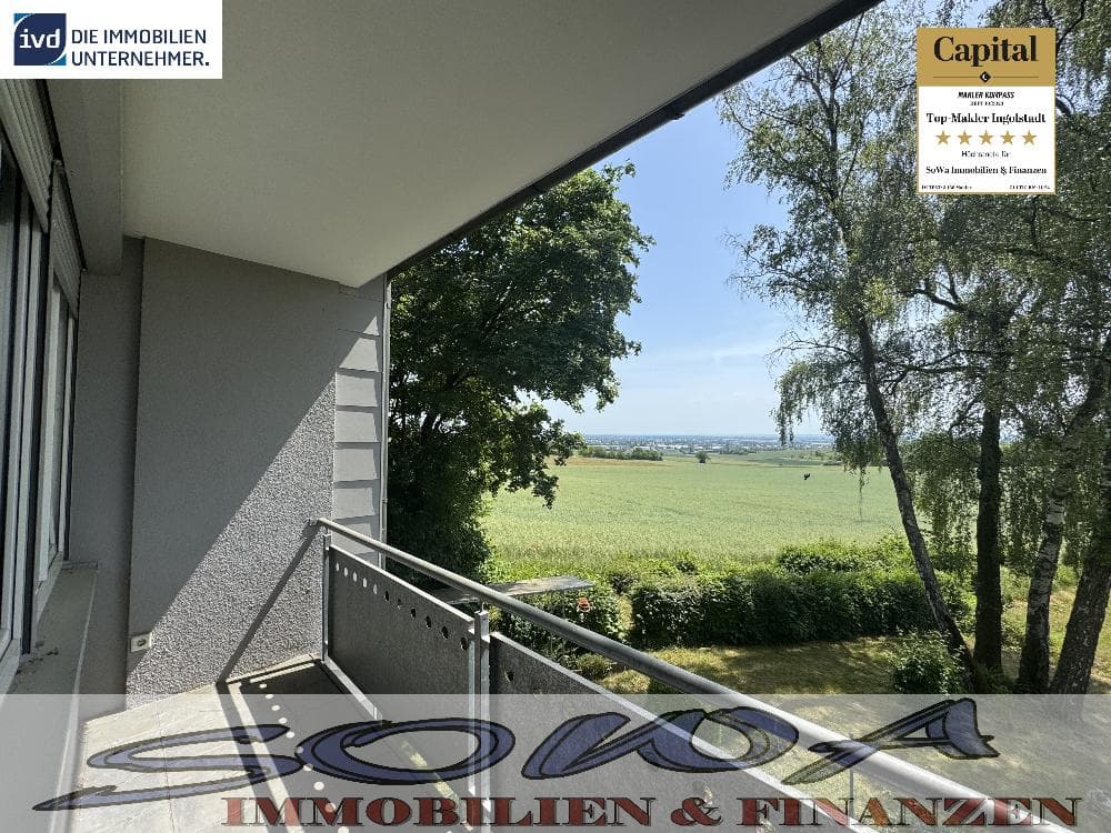 3 Zimmerwohnung mit traumhaften Ausblick - Natur und doch Stadtnahe in Kreut / Oberhausen bei Neuburg zu verkaufen - Ein Objekt von Ihrem Immobilienpartner SOWA Immobilien und Finanzen