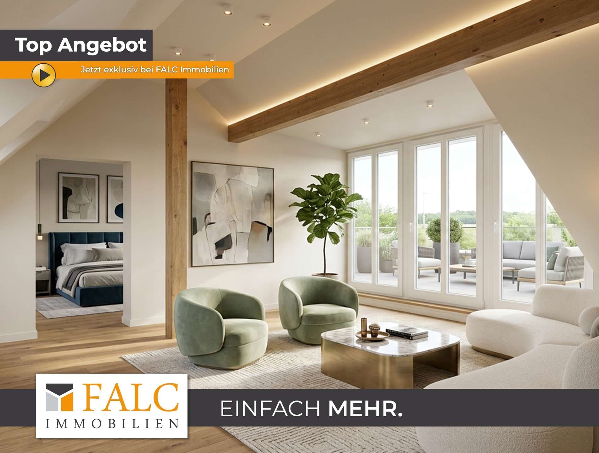 Exklusive Dachgeschosswohnung im historischen Fachwerkhaus mit Fernblick bis Schloss Homburg