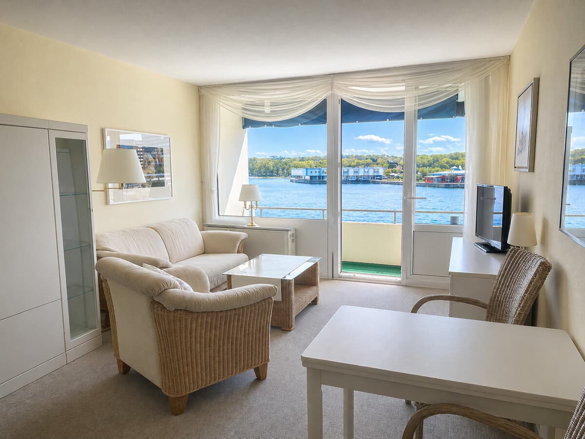 Ein Stück Freiheit auf dem Steinwarder, helle Wohnung mit Binnenseeblick