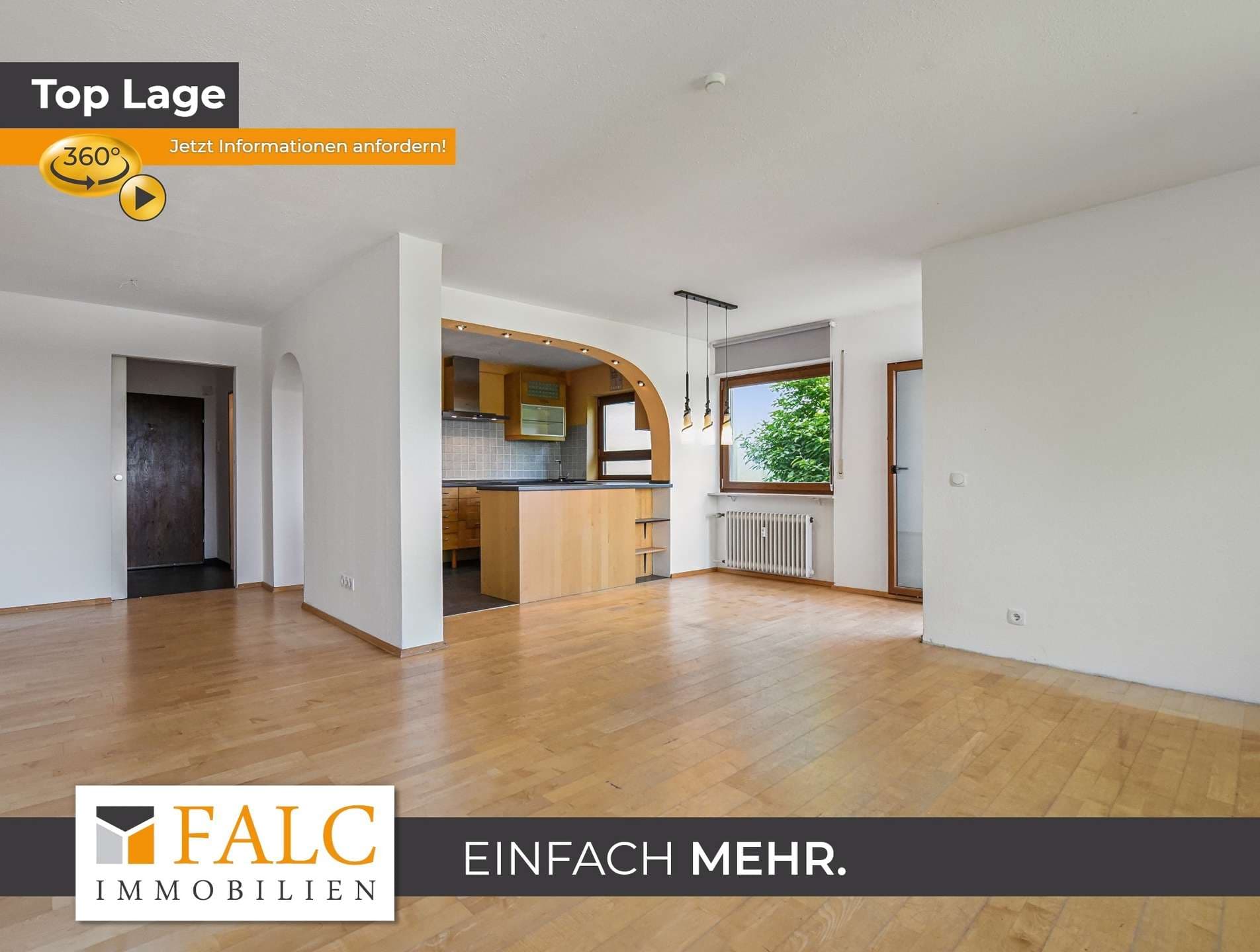 Wohnen am Waldrand: 4-Zimmerwohnung mit zwei Loggien und Garage