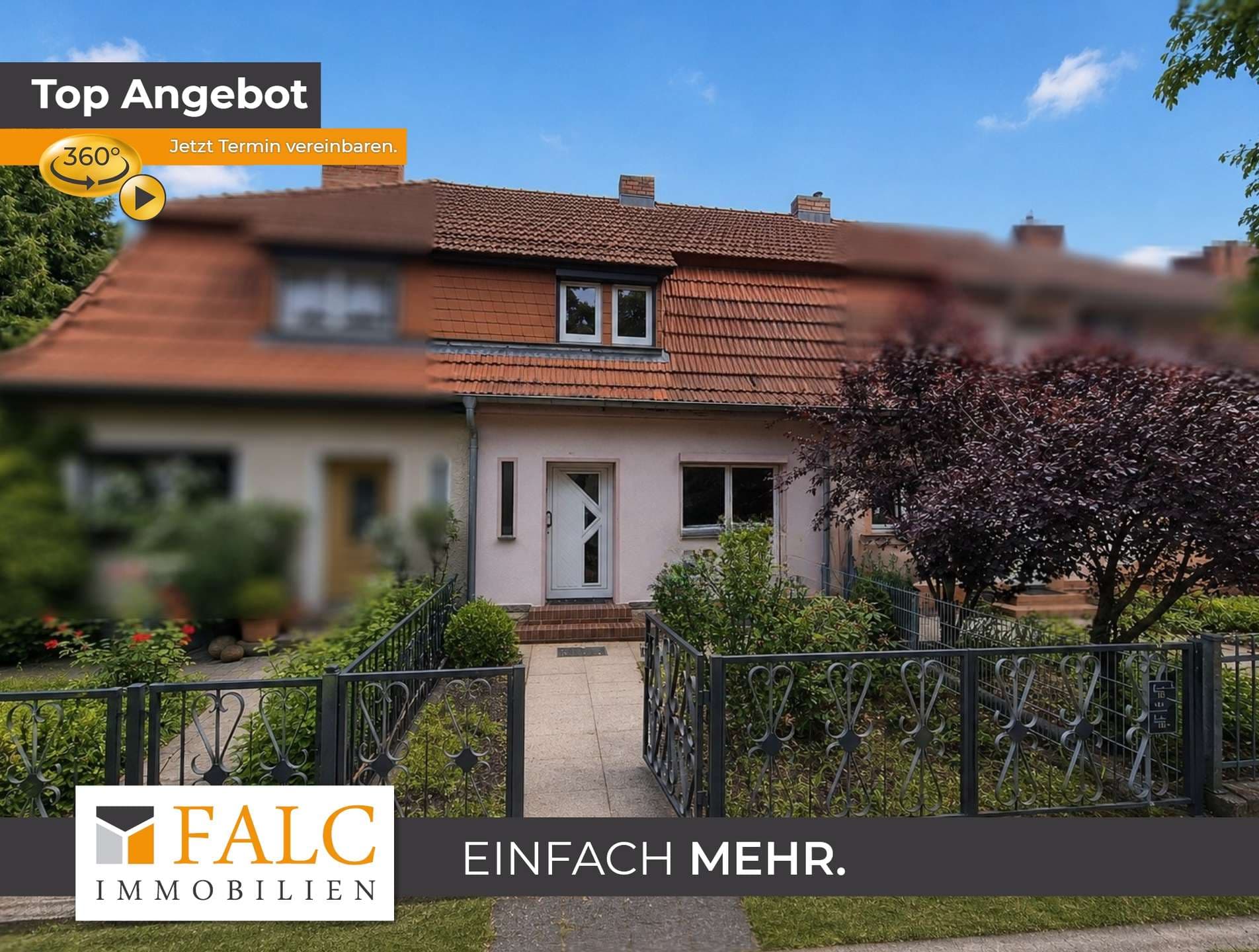 Attraktives Reihenhaus mit Terrasse, Garten und zahlreichen Extras - FALC Immobilien