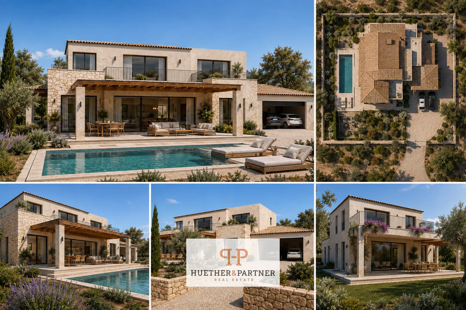 930 qm Baugrundstueck fuer ein Einfamilienhaus mit Garage und Pool + Meerblick von der 1. Etage