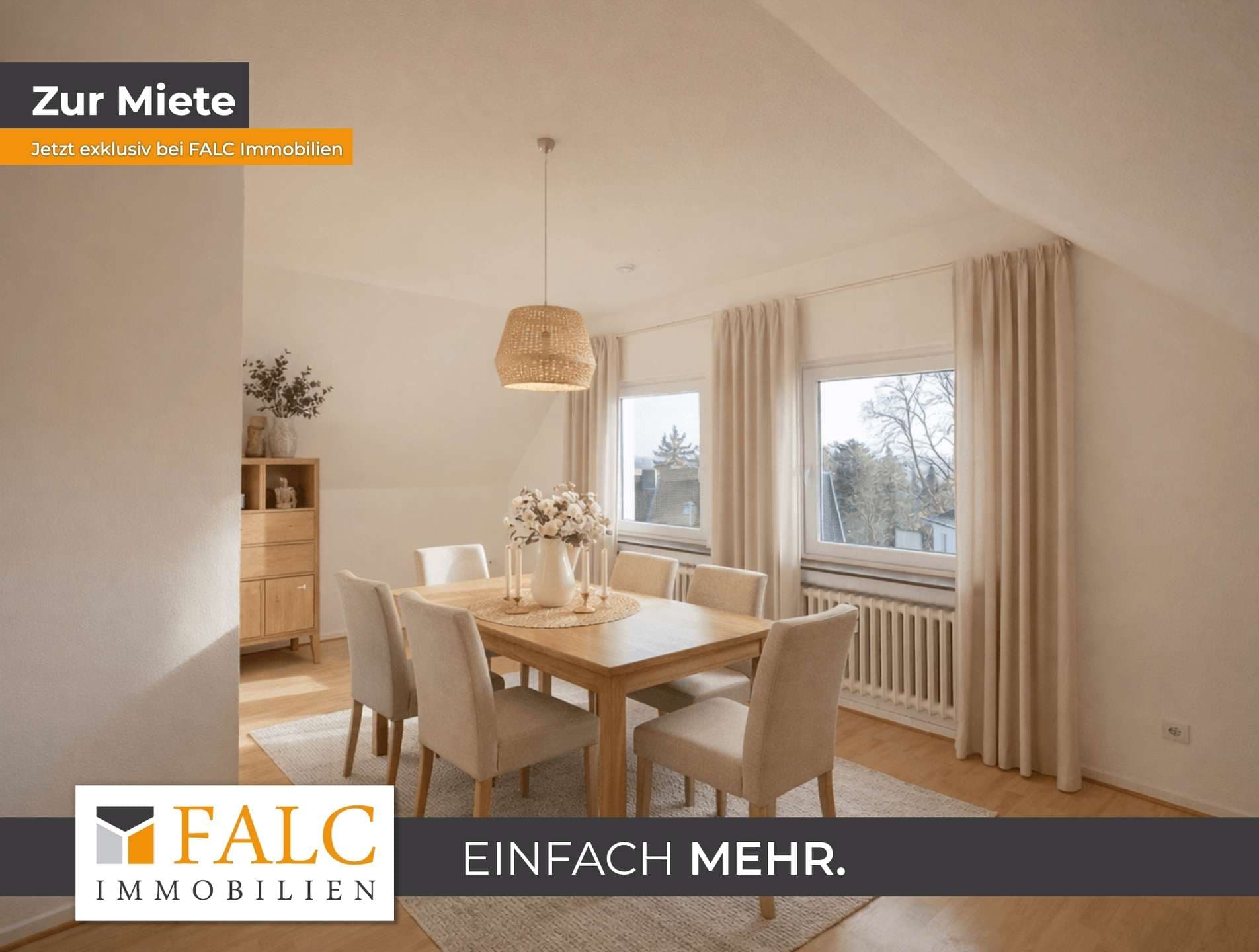 Kompakt, ruhig, zentral – 2-Zimmer-Dachgeschosswohnung mit optimalen Grundriss