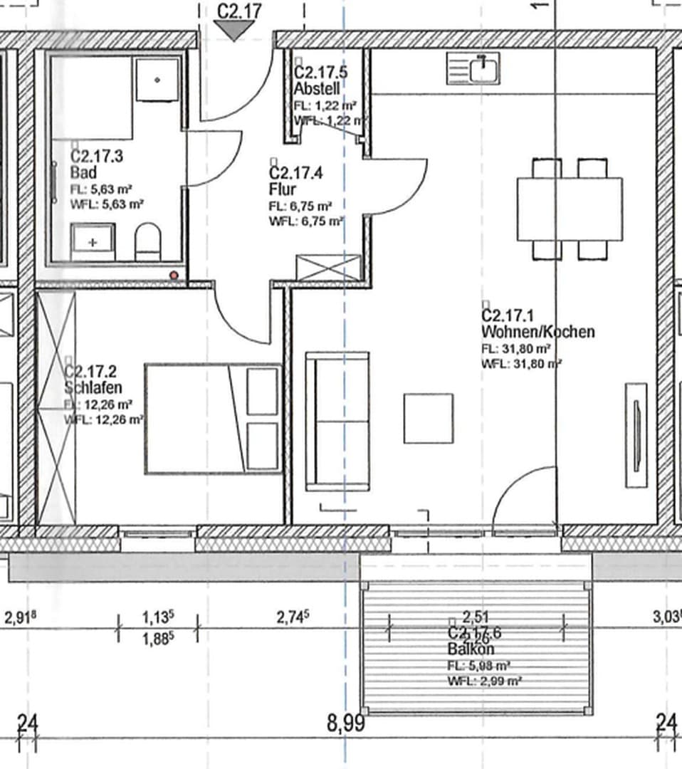 Erstbezug: Moderne Obergeschosswohnung mit Balkon sowie energieeffizientem Wohnkomfort