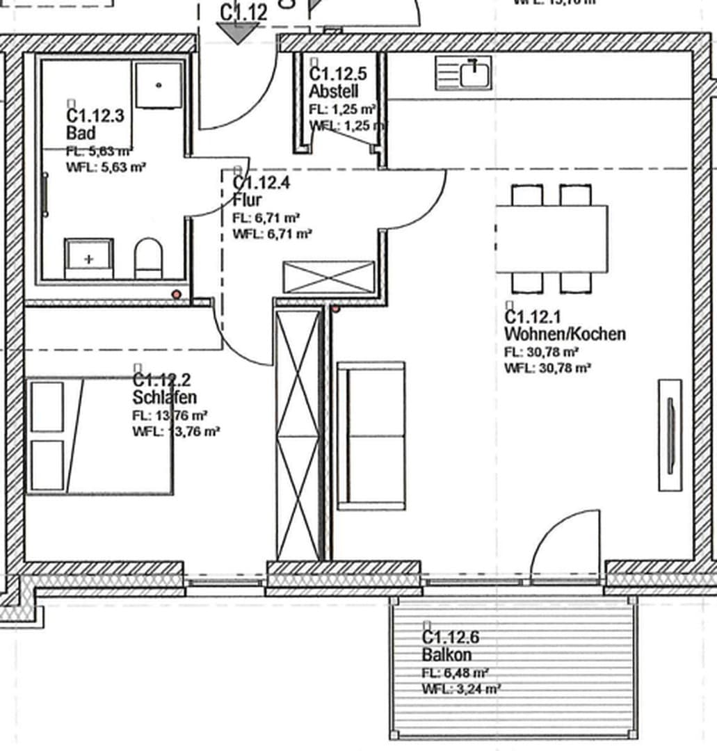 Erstbezug: Moderne Obergeschosswohnung mit Balkon sowie energieeffizientem Wohnkomfort