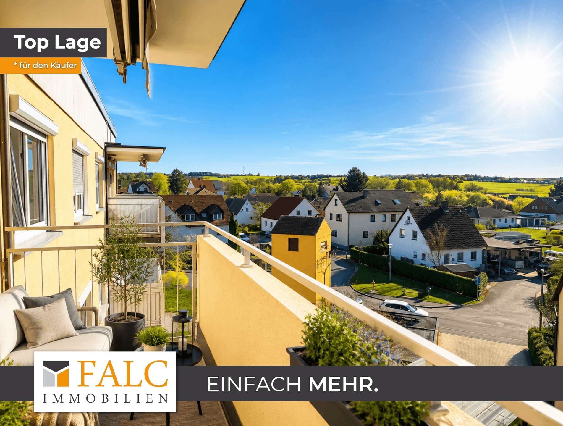 Wohnen über den Dächern von Eckental – Südbalkon, Fernblick und Garage inklusive