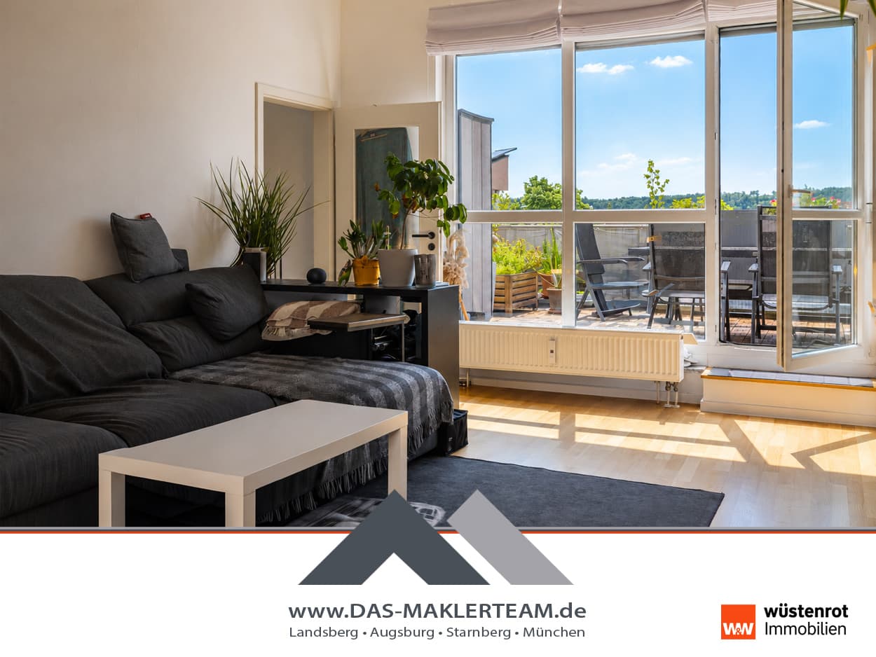 Sonne, Ruhe, Zuhause - Eine stilvolle Penthaus-Wohnung mit extragroßer Süd-Dachterrasse
