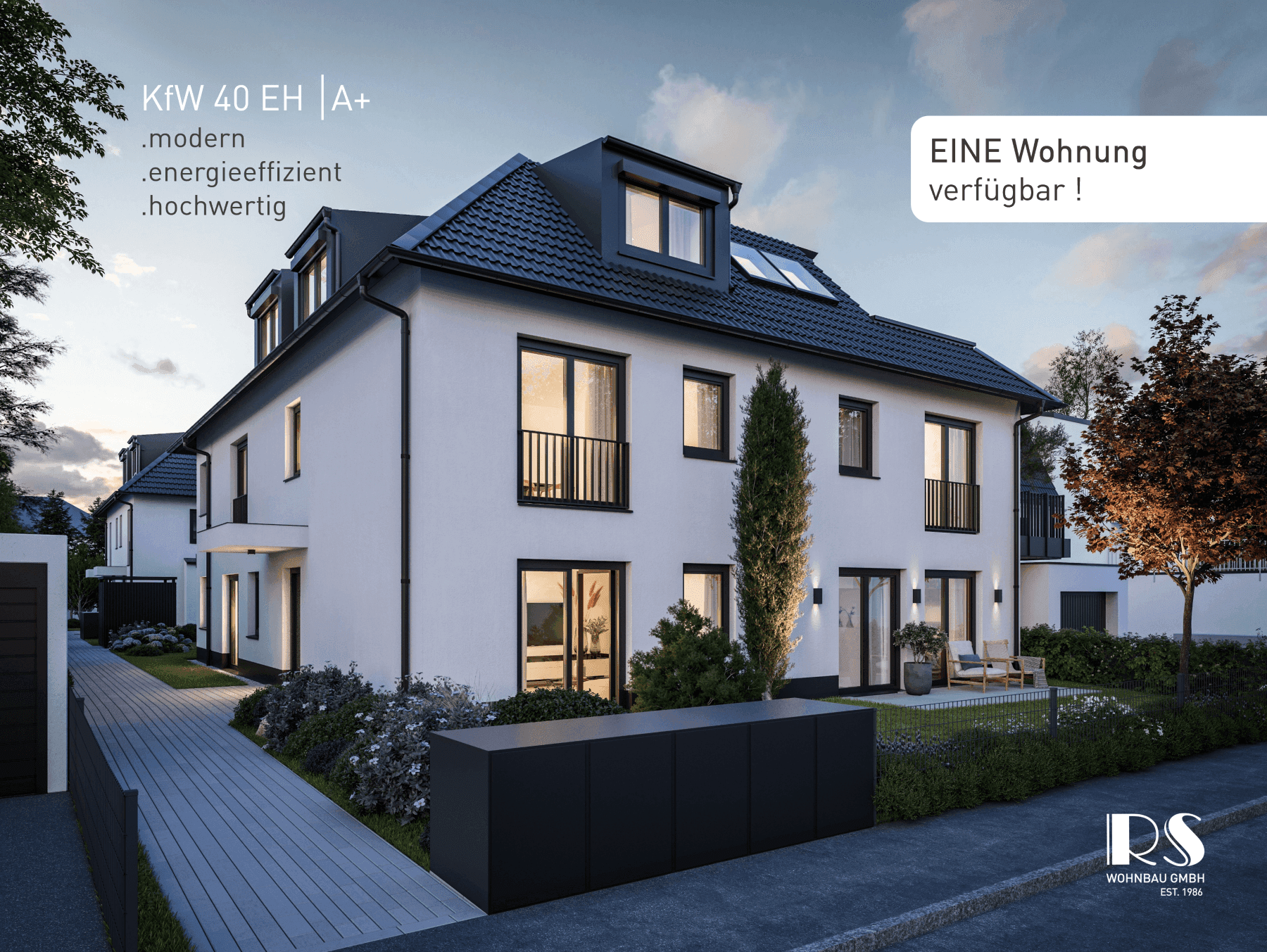 Moderne Neubau-DG-Wohnung mit sonniger Dachterrasse, München-Waldtrudering