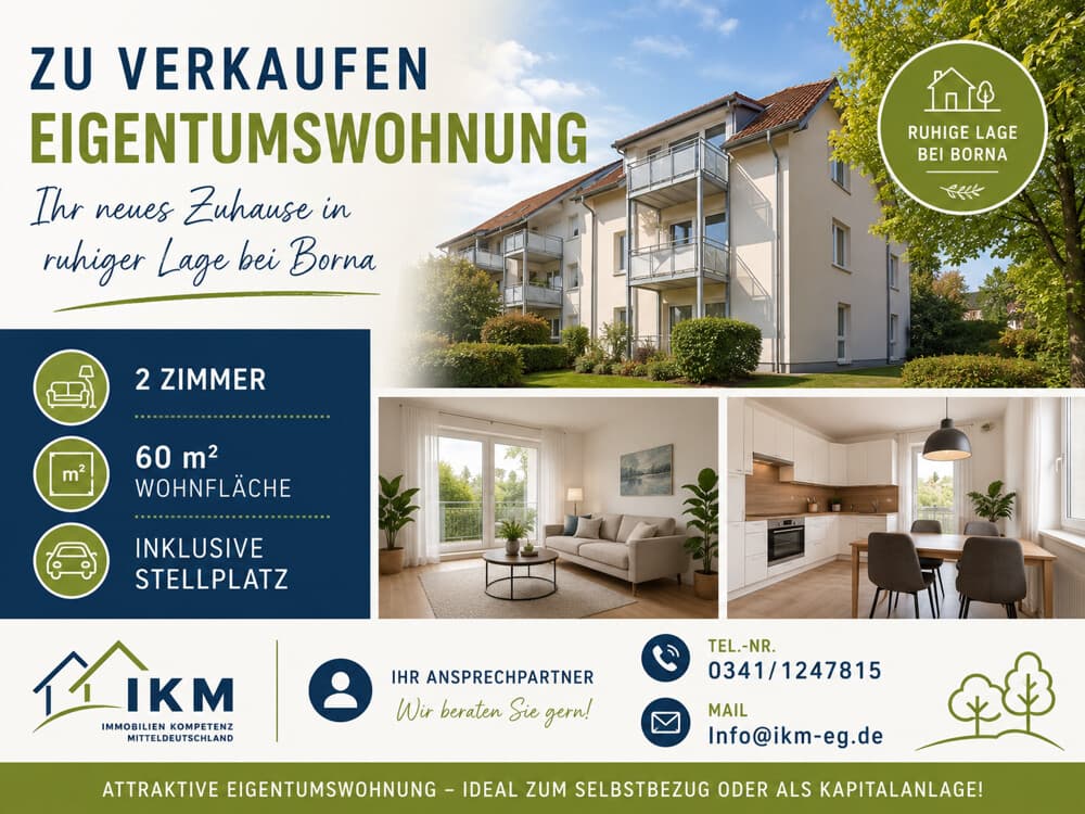 2 Raumwohnung im 1. Obergeschoss mit Stellplatz- Einziehen und Wohlfühlen!
