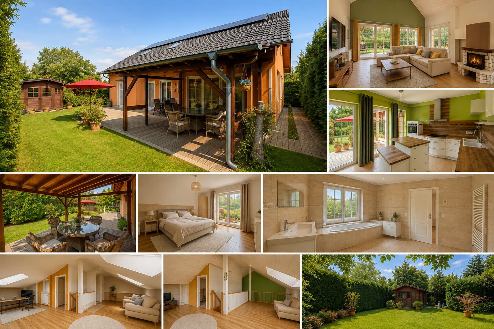 Stilvolles Einfamilienhaus mit Galerie, Kamin & traumhaftem Garten