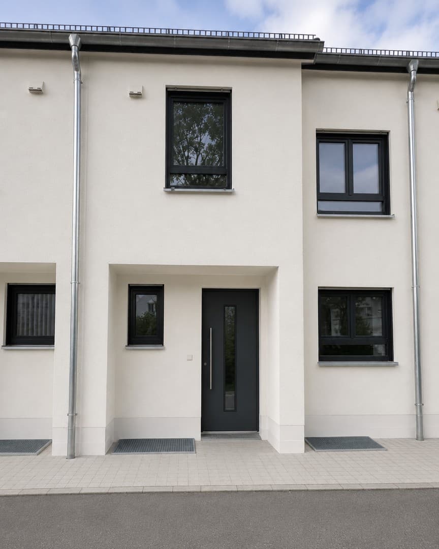 Erstbezug: A+ Neubau-Reihenhaus mit 6 Zimmern, Premiumküche, PV-Speicher & Garten