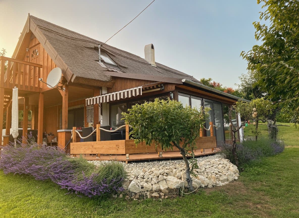 (AAA) Romantisches Reetdachhaus mit Balaton-Panorama