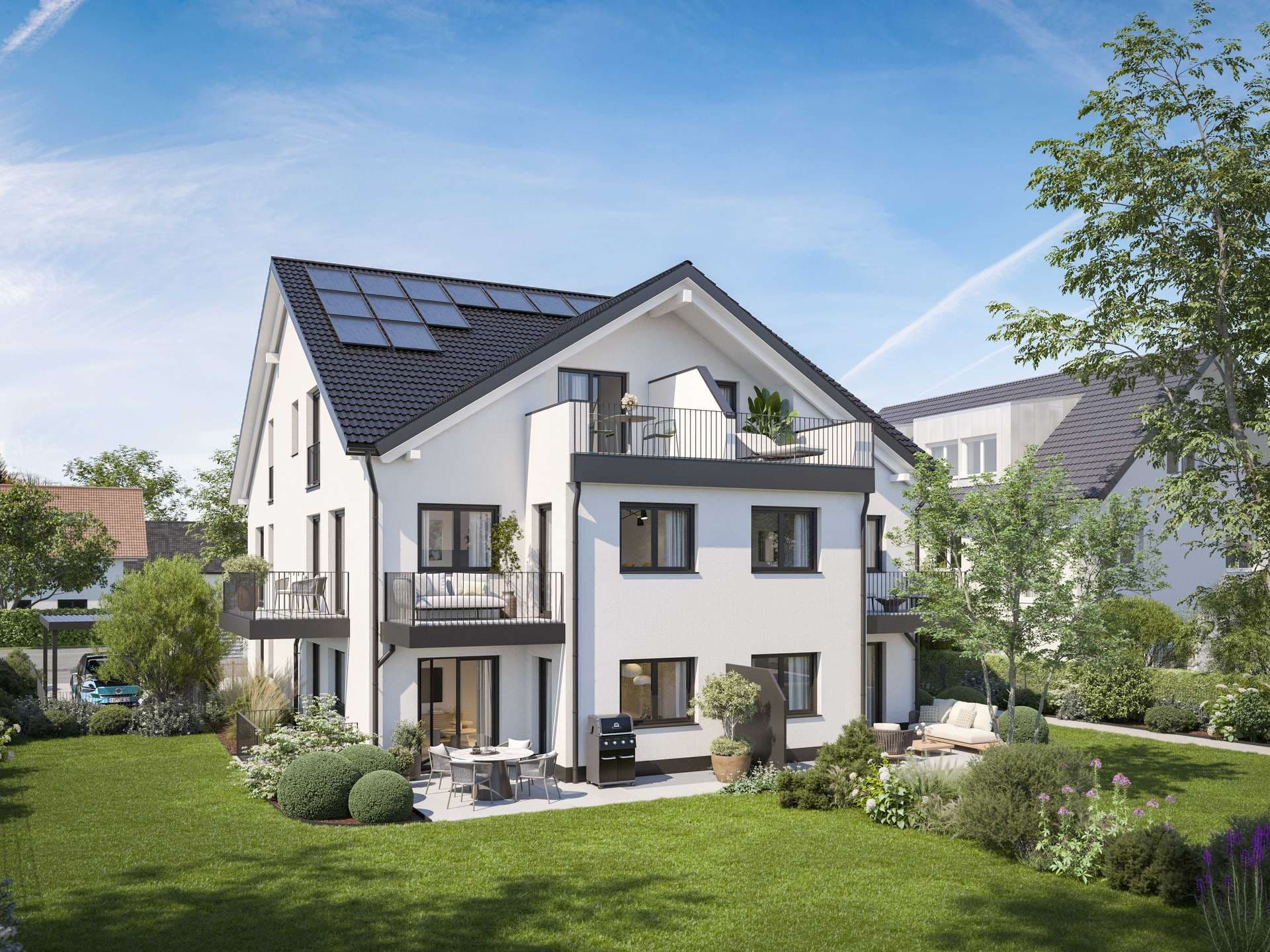 Bestens geschnittene 3-Zimmer-NEUBAUWOHNUNG in idyllischer Lage vor den Toren Münchens