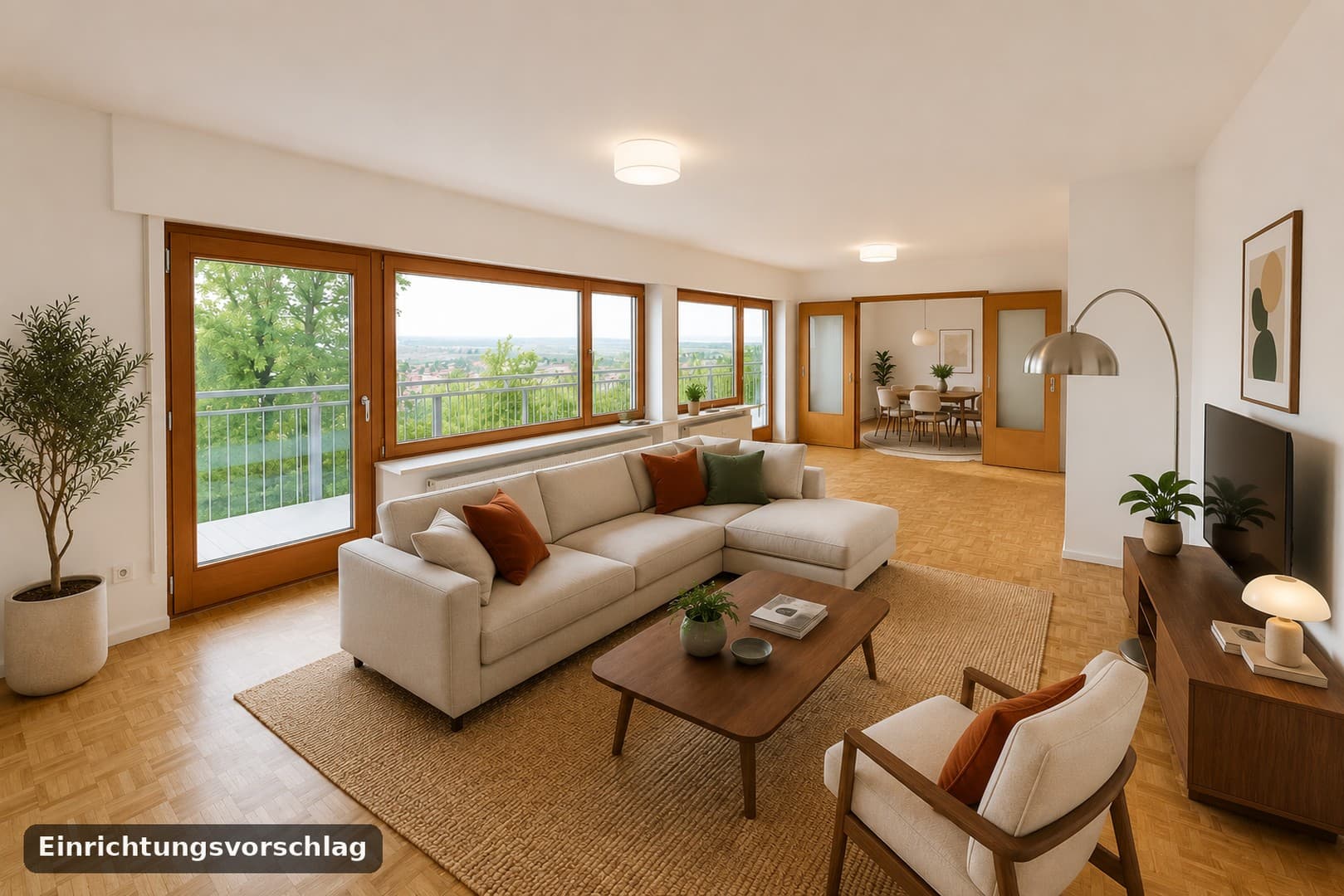 Wohnen wie im eigenen Haus: 6,5-Zi.-Maisonette, 195 m² mit Weitblick, ruhige Waldrandlage in Leimen