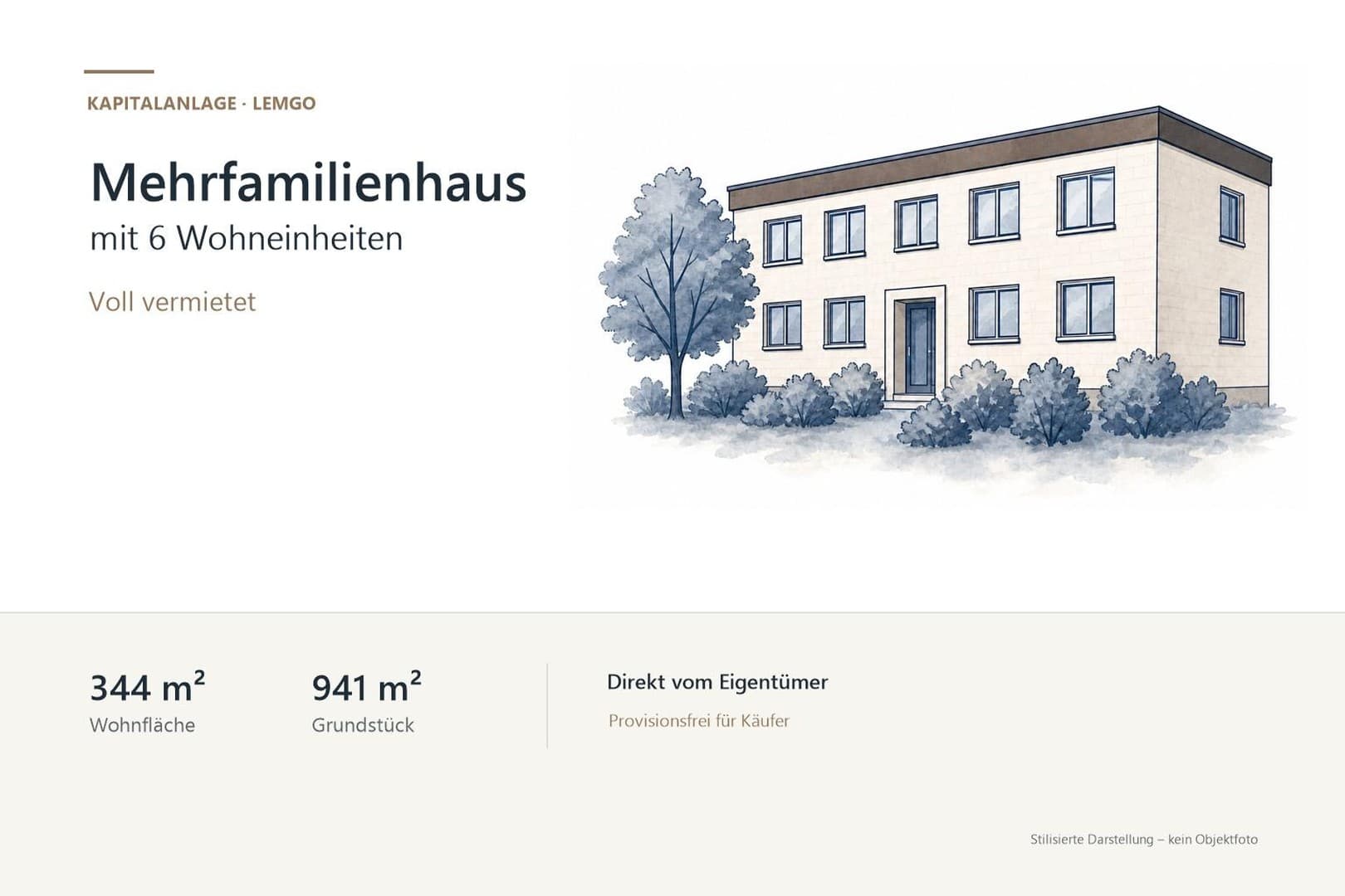Mehrfamilienhaus vollvermietet in guter Lage in Lemgo