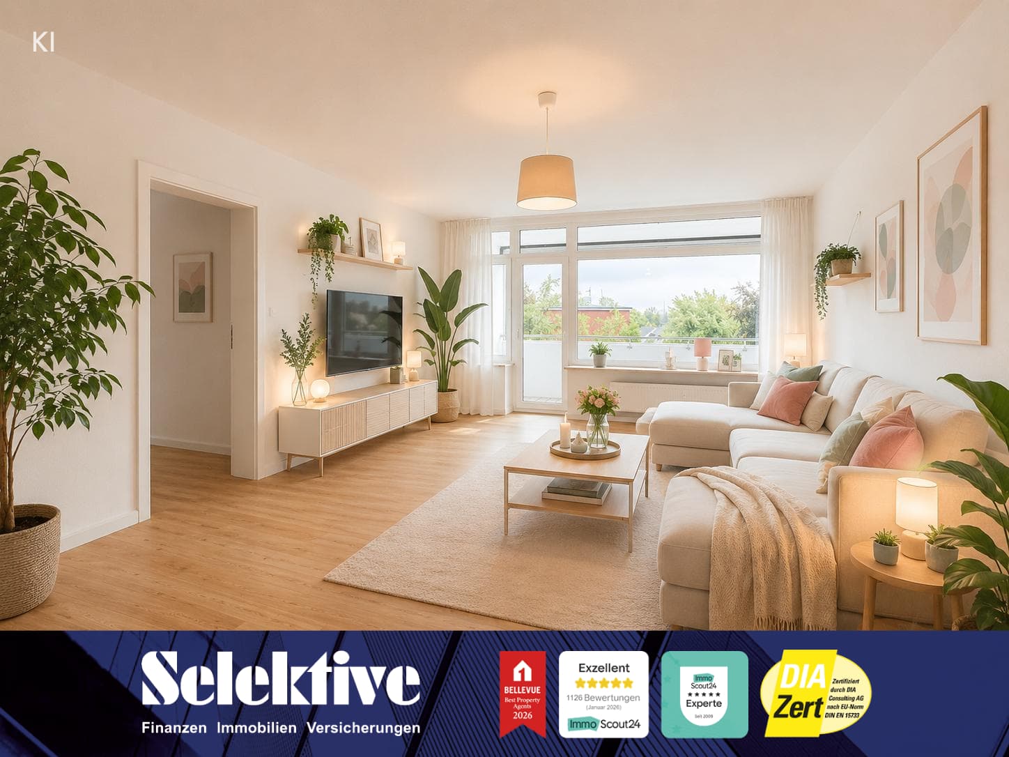 Renovierte 3-Zimmer-Wohnung mit Loggia, Aufzug & Gemeinschaftsgarten am St. Josef Krankenhaus
