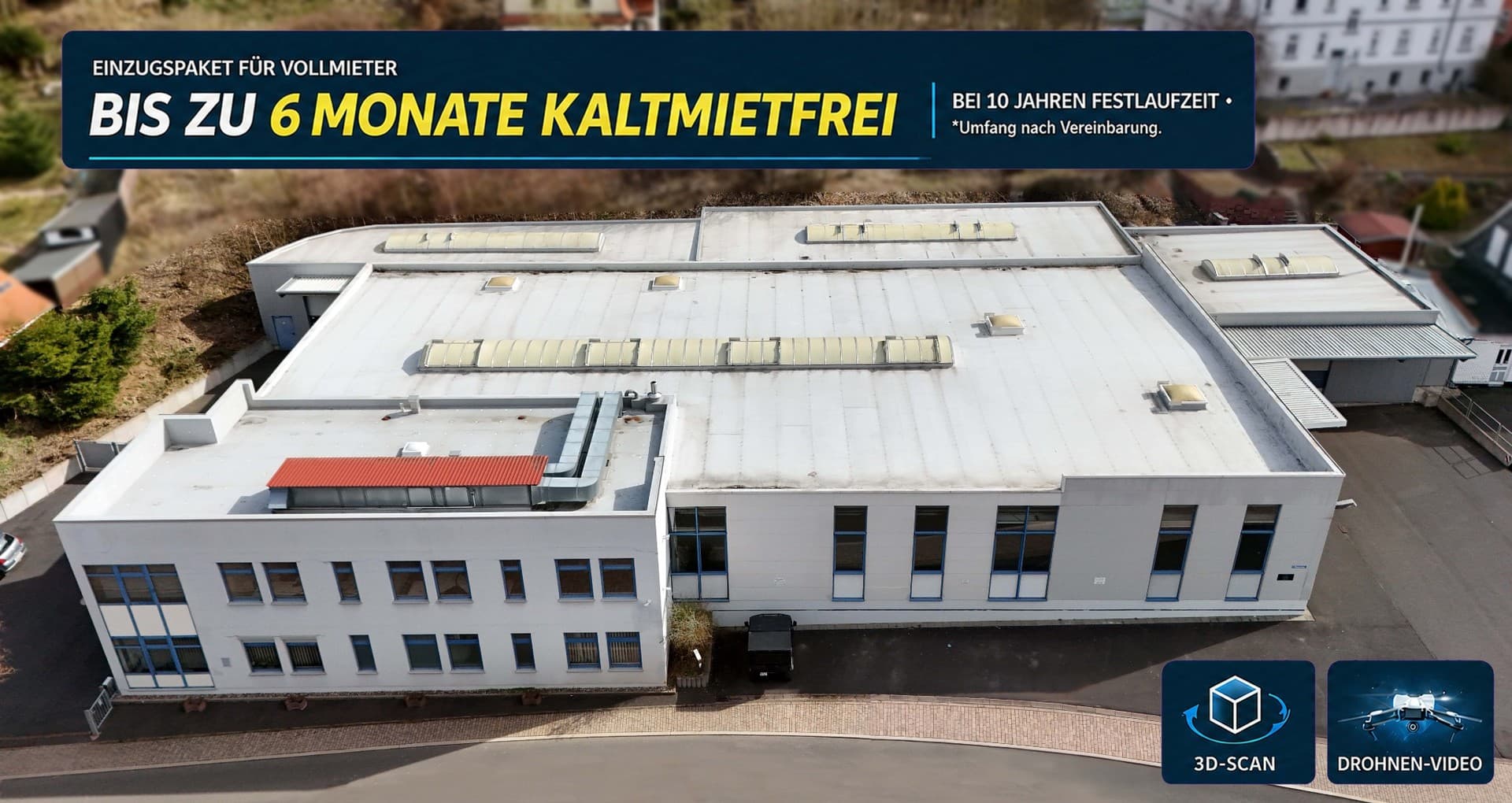 BIS ZU 6 MONATE KALTMIETFREI* | 3,83 €/m² | Industrie-/Logistikstandort mit Büro- und Sozialflächen