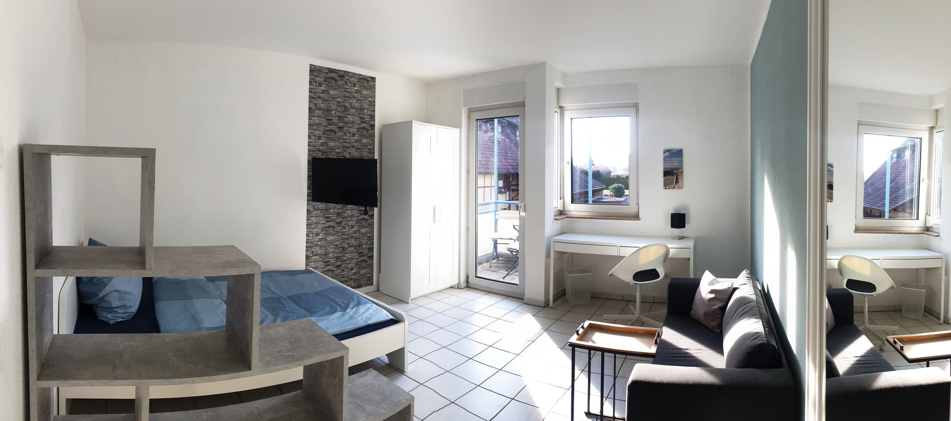 Hochwertiges Apartment vollmöbliert mit großem Balkon ab Oktober 26 frei