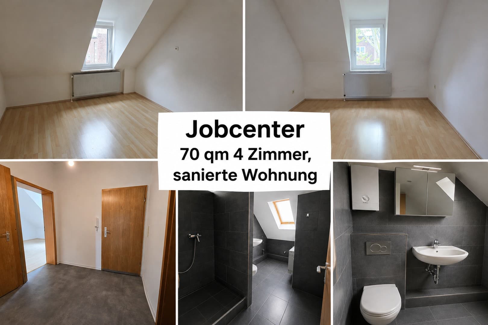 Jobcenter – جوب سنتر – Джобцентер – deine neue Wohnung ist fertig!
