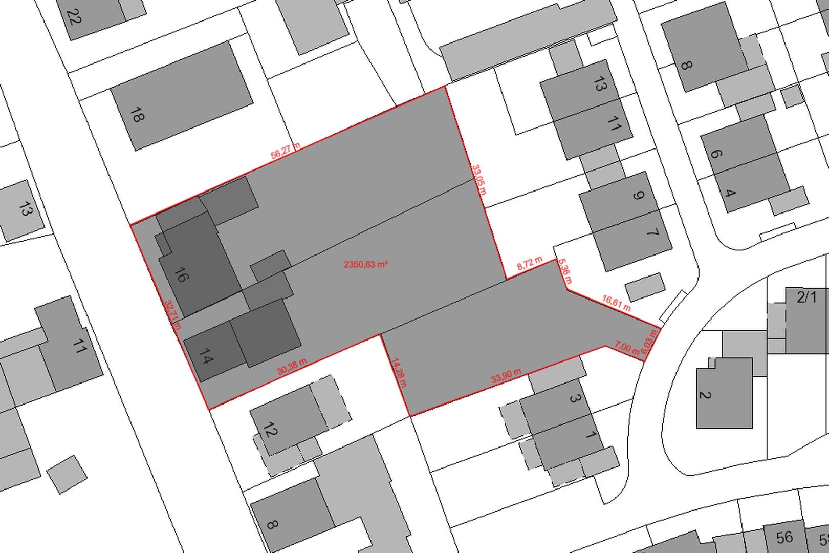 Attraktives Baugrundstück mit 2.358 m² - Zentrale Lage - Ideale Investitionsmöglichkeit