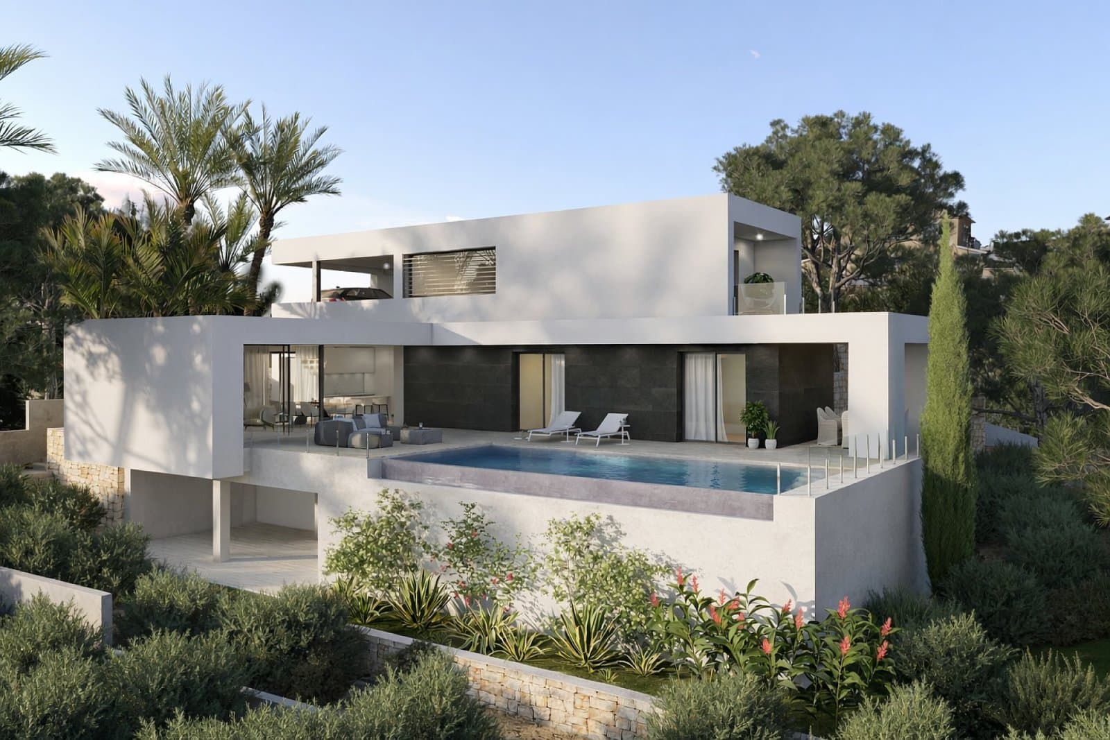 Moderne Villa mit Infinity-Pool und Meerblick