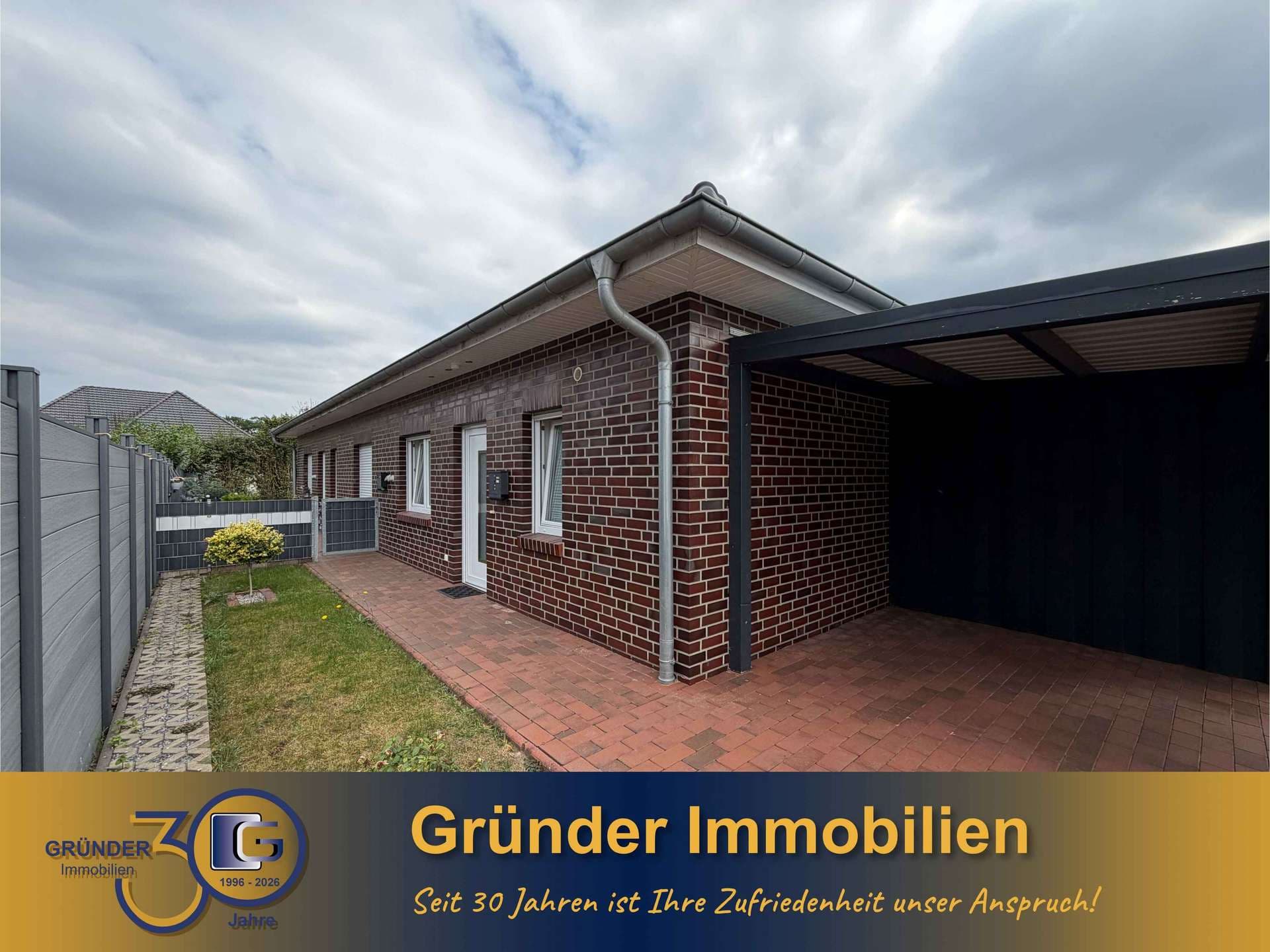 Klein, fein und modern – gepflegte Bungalow-Doppelhaushälfte in Herzlake