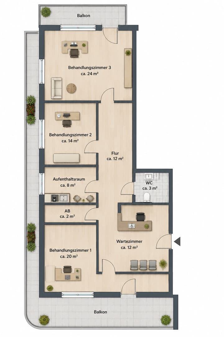 Flexible Büro- oder Praxisfläche mit Aufzug und Tiefgarage in bester Innenstadtlage von Werne