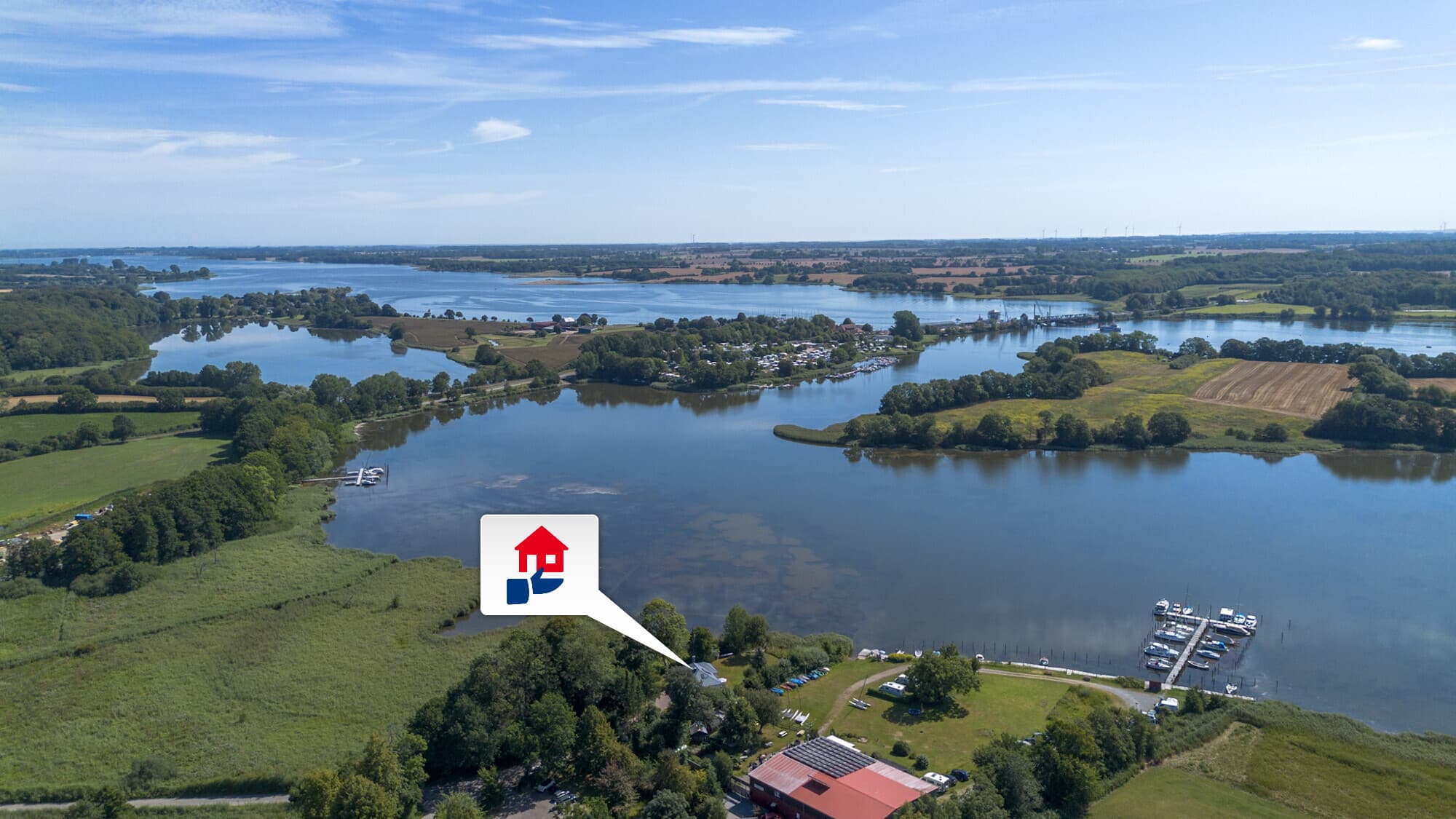 Anfragestopp - Einmalige Lage am Wasser– mit eigenem Wasserzugang und herrlichem Schleiblick