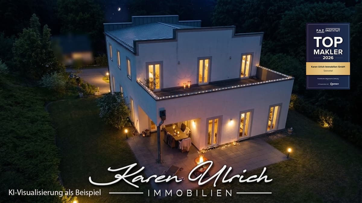 Architekten Villa vor den Toren Hamburgs mit Spa-Flair & Dachterrasse in Rosengarten Ehestorf