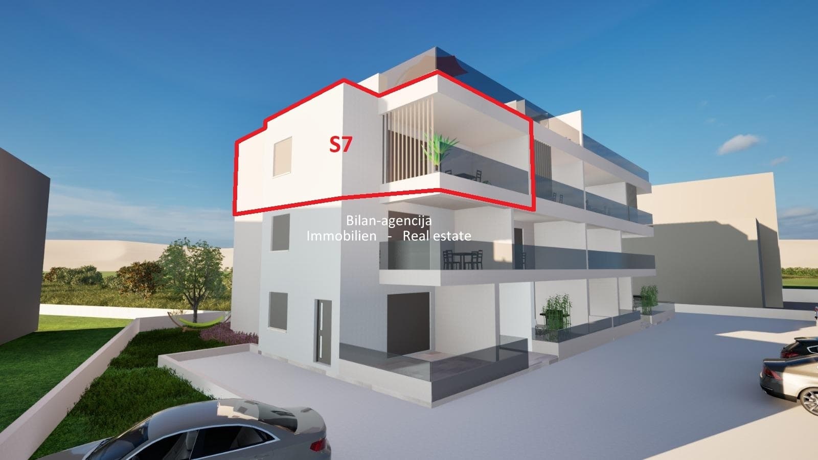 Srima, Apartment, Meerblick, nur 60 m vom Strand entfernt